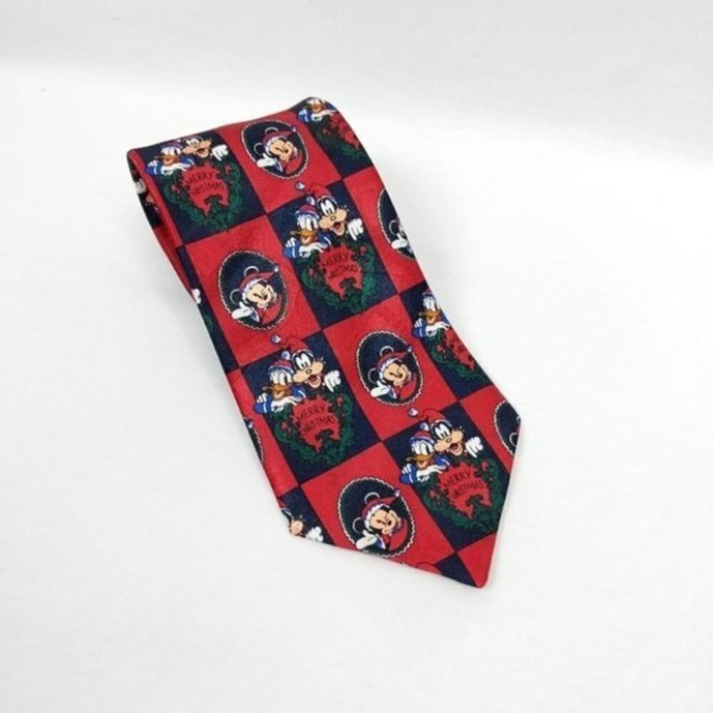 Mickey Unlimited Goofy Mickey Donald Christmas Theme Tie